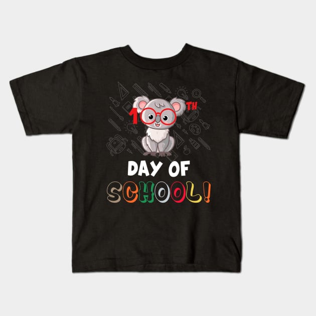 100 Days Of School Gift Koala Happy 100th Days Of School Kids T-Shirt by Manonee